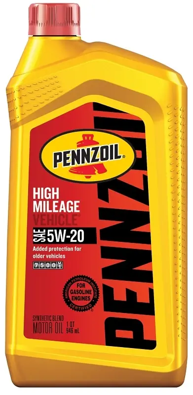 Pennzoil High Mileage 5W-20 Gasoline High Mileage Motor Oil 1 Qt 1 Pk
