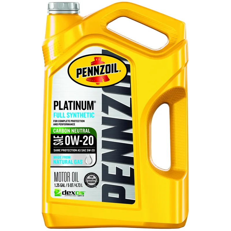 Pennzoil Platinum 0W-20 Gasoline Synthetic Motor Oil 5 Qt 1 Pk