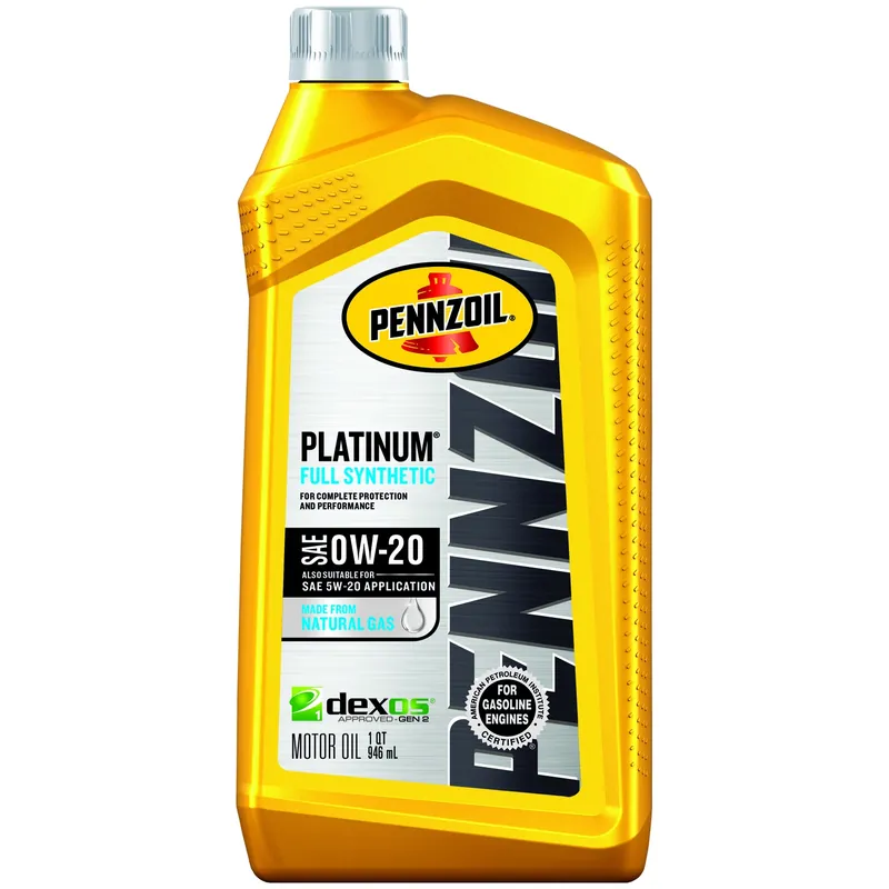Pennzoil Platinum 0W-20 4-Cycle Synthetic Motor Oil 1 Qt 1 Pk