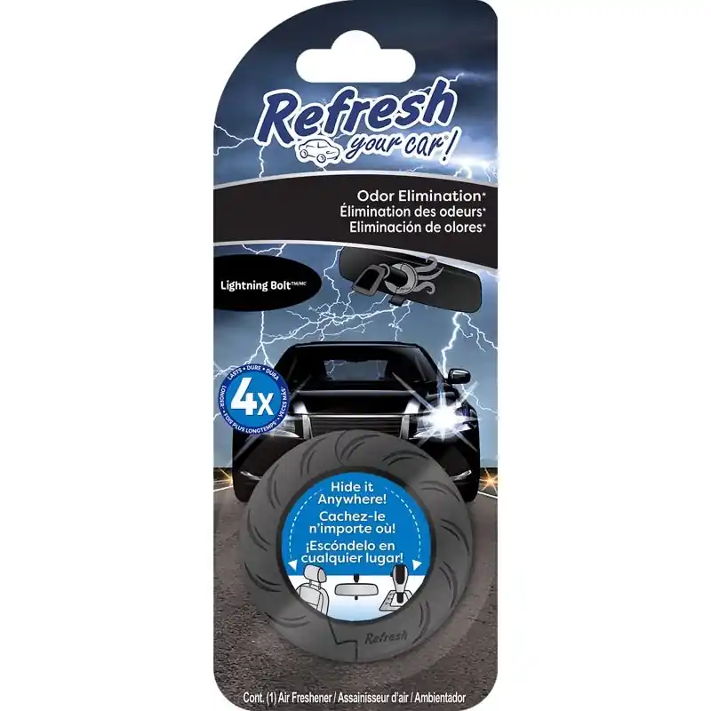 Refresh Your Car! Lightening Bolt Air Freshener 1 Pk