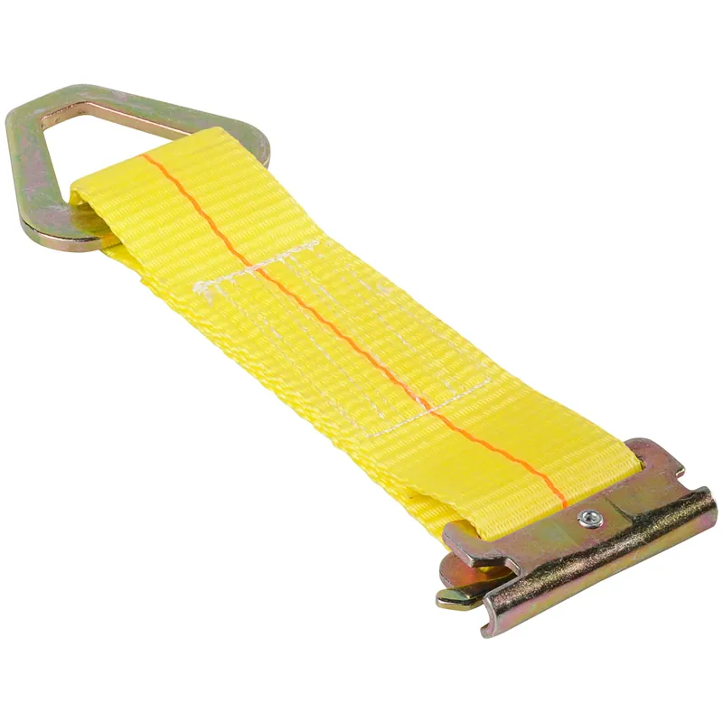 Keeper 2 In. W X 7 In. L Yellow E-Track Tie-Off 2000 Lb 1 Pk