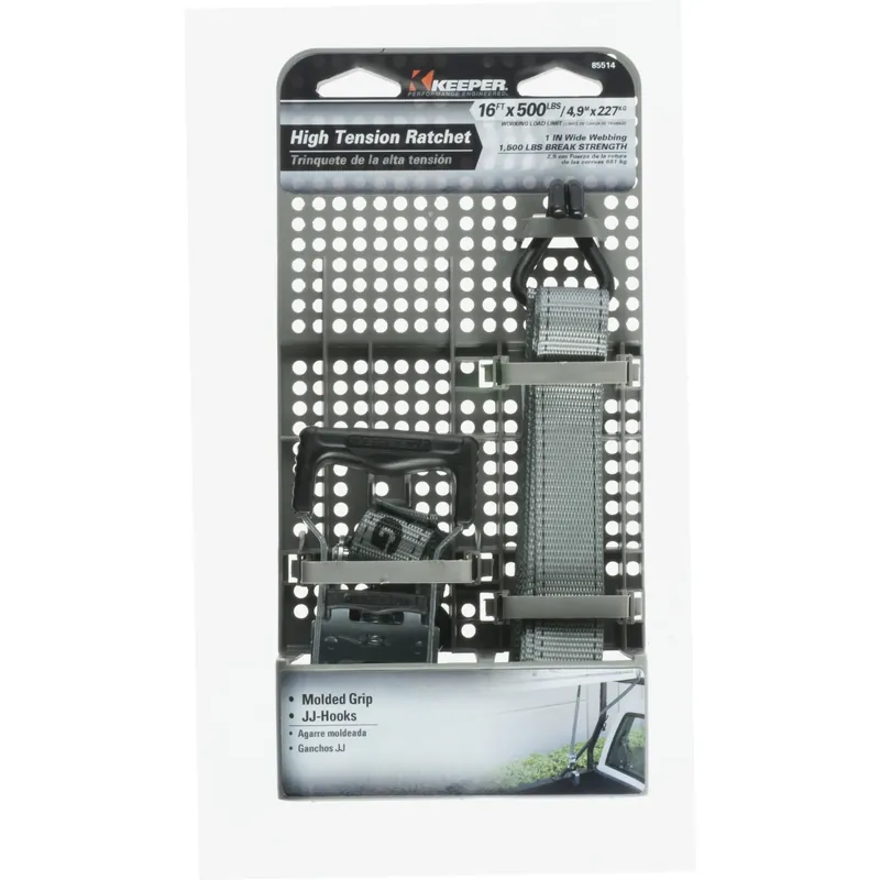 Keeper 1 In. W X 16 Ft. L Gray Tie Down 500 Lb 1 Pk