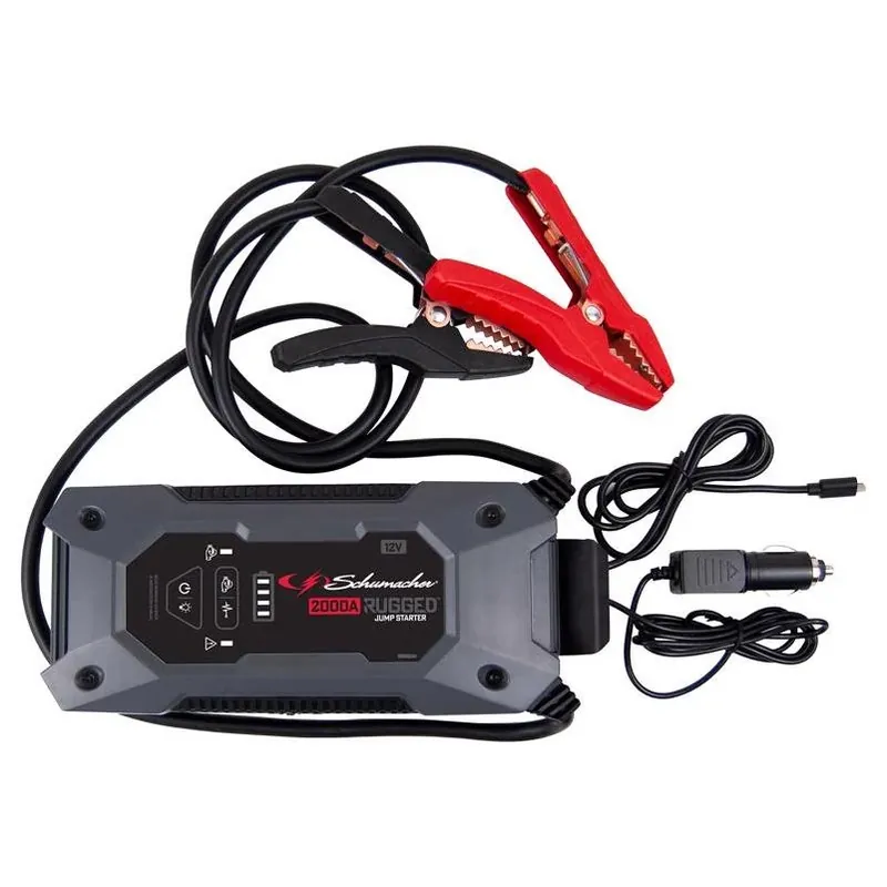Schumacher Rugged 12V 2000A Automatic Jump Starter With Power Bank & Reverse Polarity Protection