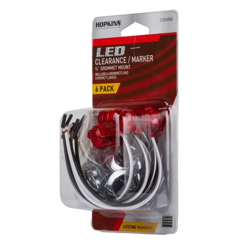 C1534rk6 Red Round Led Clearance/side Marker Light - 16 Volts