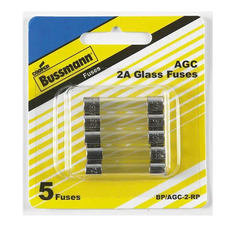 AGC Series 2 Amp Silver Electronic Fuses (5-Pack)