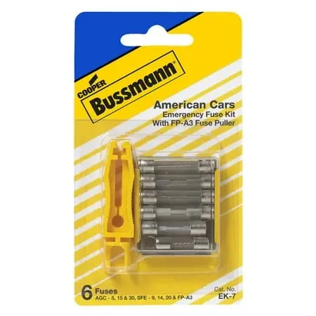 Ek-7 American Car Fuse Assortment With Puller Tool