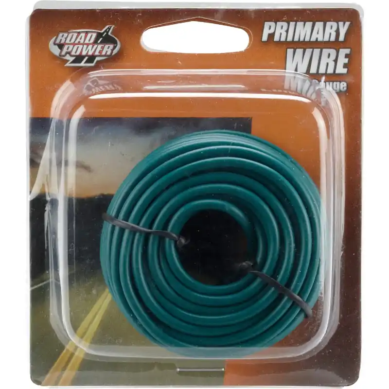 24 Ft. 16 Ga. Pvc-coated Green Primary Wire For Automotive Use