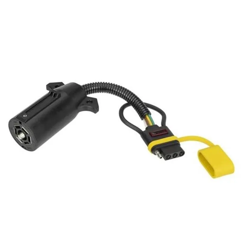 TowSmart 7‑Blade To 4‑Flat & 5‑Flat Plastic Adapter – Black