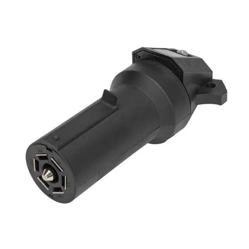 TowSmart 7‑Blade Heavy‑Duty Trailer Wiring Connector – Black Plastic Plug