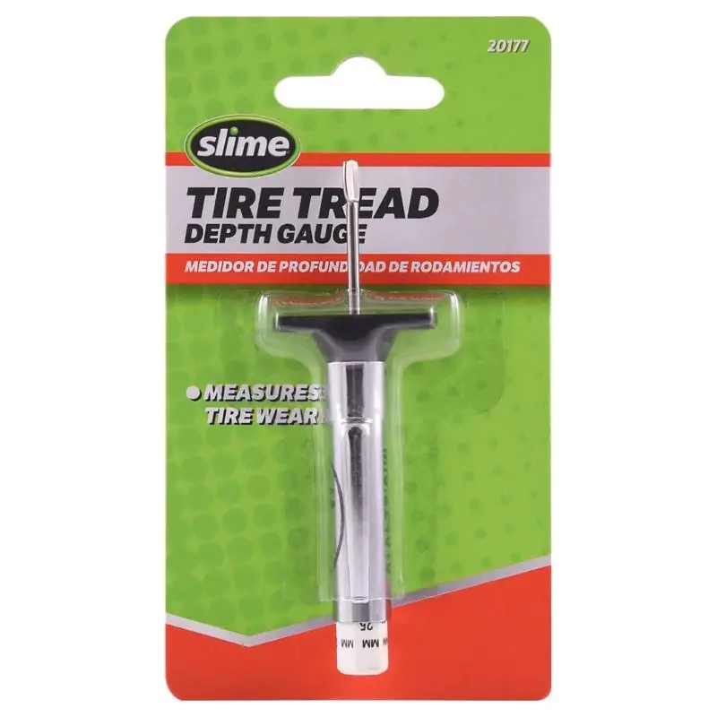 Tire Tread Depth Gauge - Brass, 1/32 To 1 Inch Measurement Range