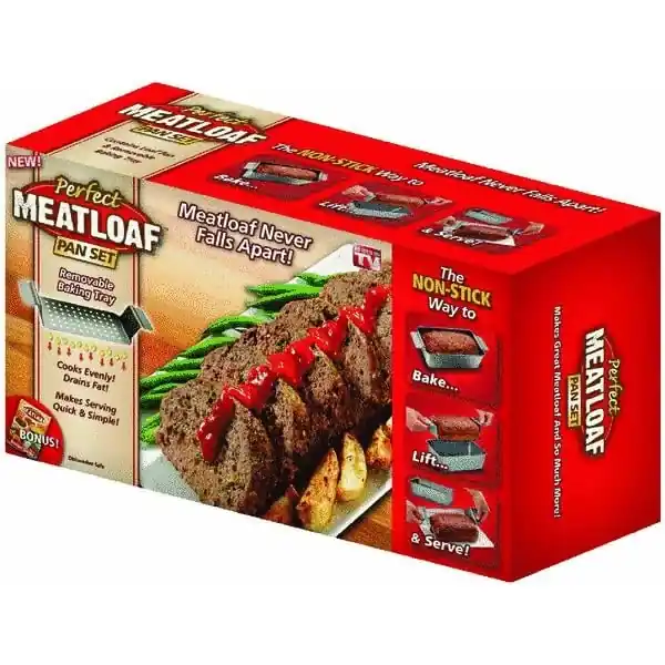 Perfect Meatloaf Non-stick Baking Tray Pan Set - As Seen On Tv