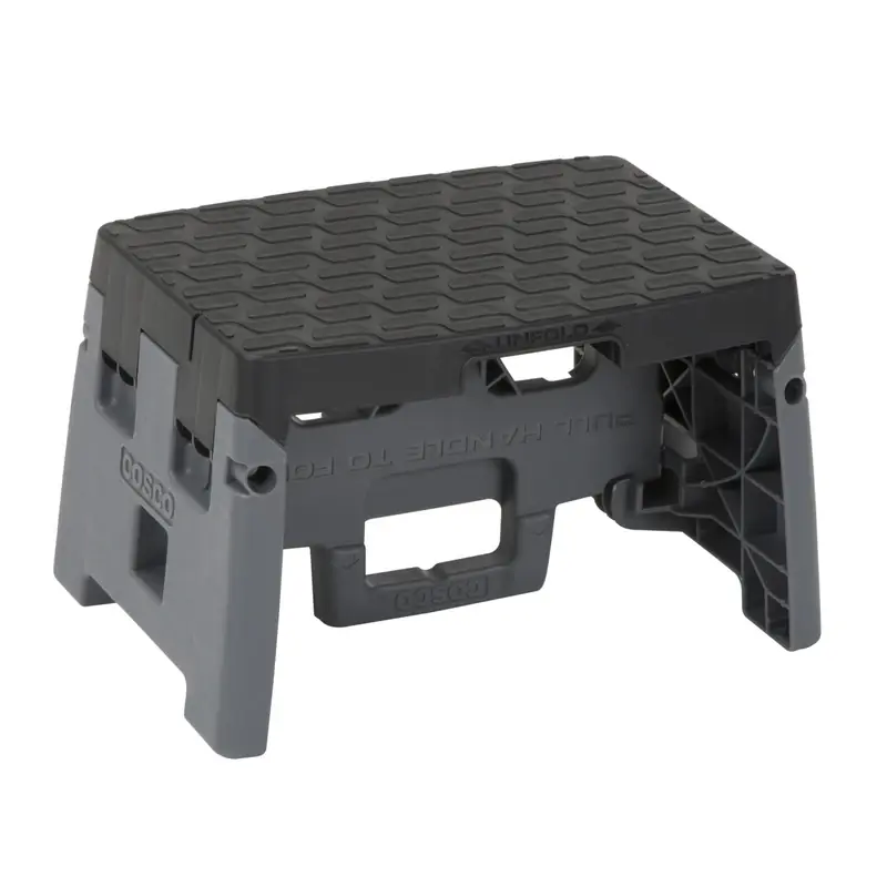 1-step Folding Step Stool, 300 Lb Capacity, Blue/gray, Model 11-903bgr4
