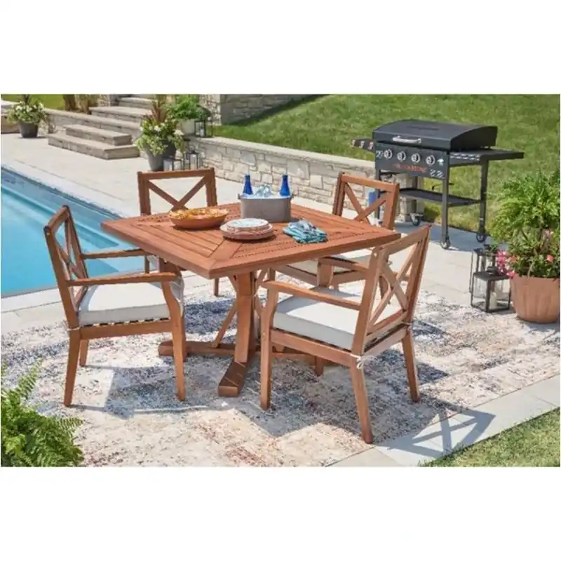 Living Accents Gatlin 5‑Piece Bronze Farmhouse Patio Dining Set