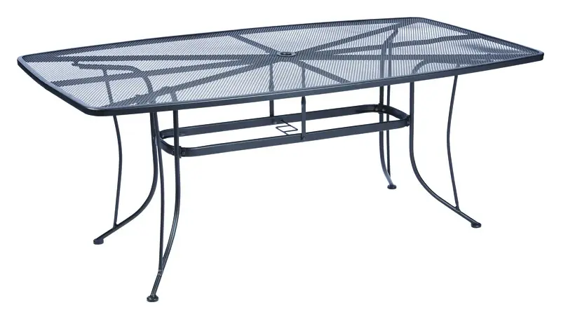 Winston Black Rectangular Steel Dining Table 71.5" X 39"