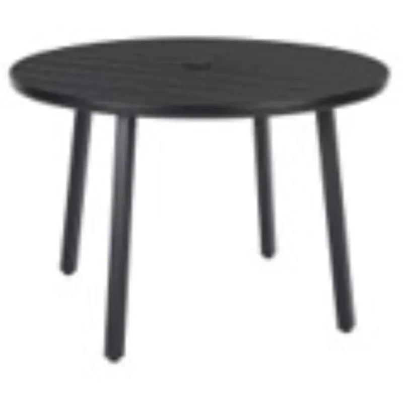 Living Accents Black Round Steel Outdoor Dining Table