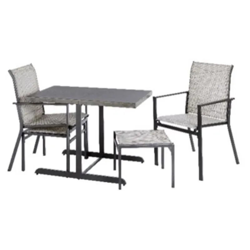 Gold Steel 5‑Piece Outdoor Dining Set – Sawyer Collection