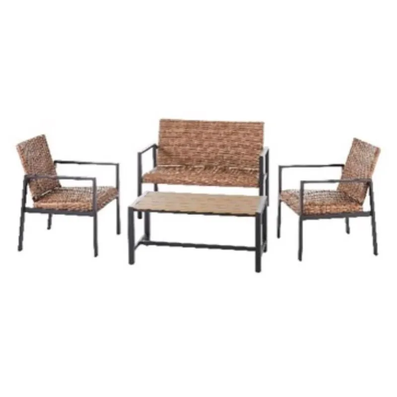 Living Accents Amato Brown Steel Loveseat – 4‑Seat Outdoor Set