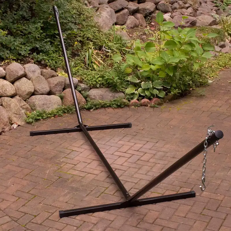 15 Ft. L Tri-beam Metal Hammock Stand With Heavy Gauge Steel Frame