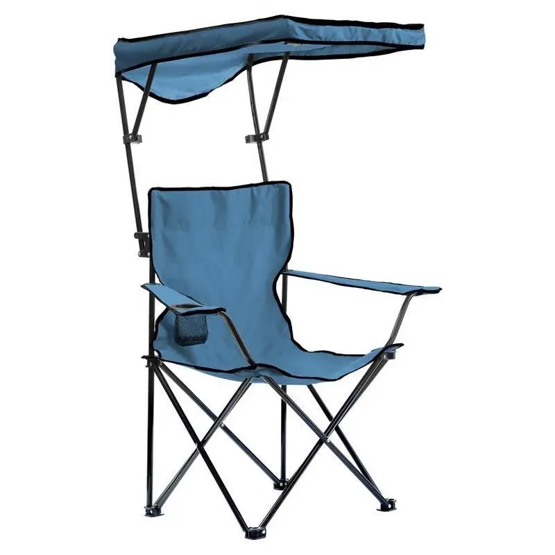 QuikChair Portable Steel Folding Chair With Cup Holder – 225 lb Capacity