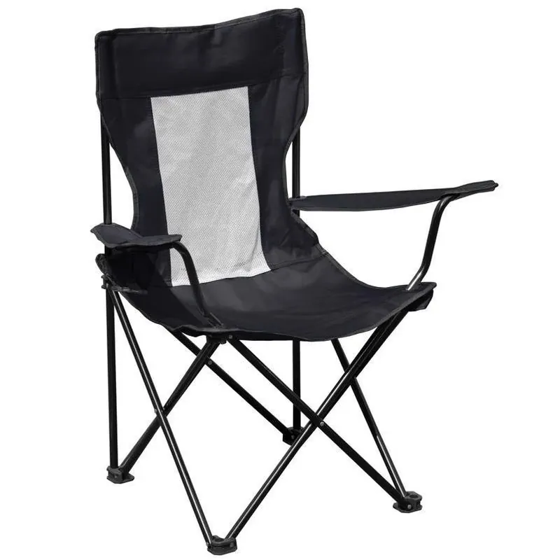 QuikChair Portable Camping Folding Chair – 250 lb Capacity, Cup Holder & Carry Bag
