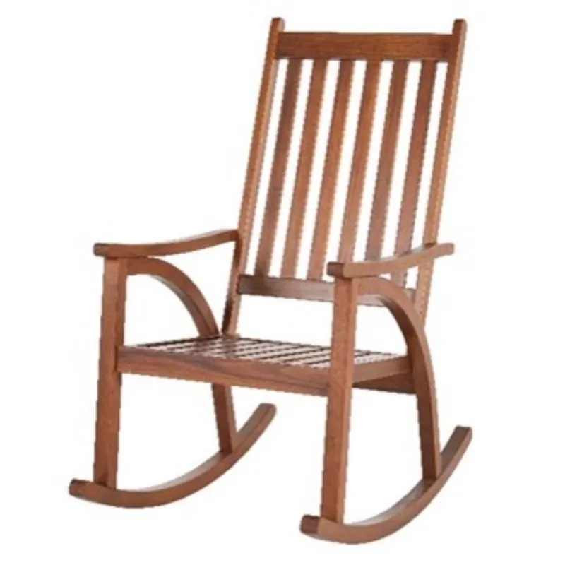 Living Accents Natural Wood Frame Rocking Chair – Weather‑Resistant Outdoor Rocker