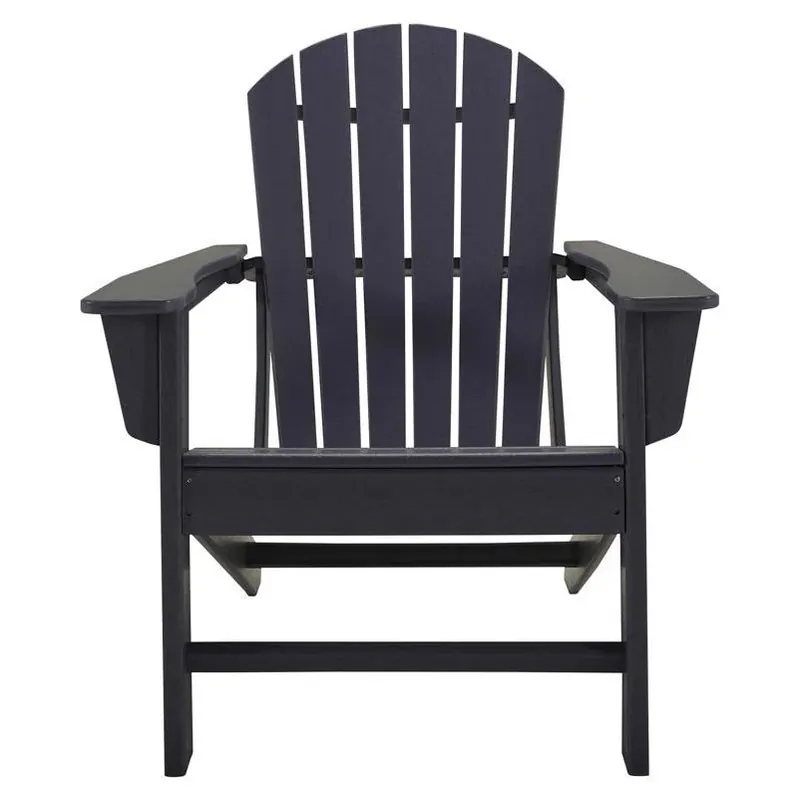 Signature Design By Ashley Sundown Treasure Black HDPE Outdoor Chat Chair – UV‑Protected Patio Seating