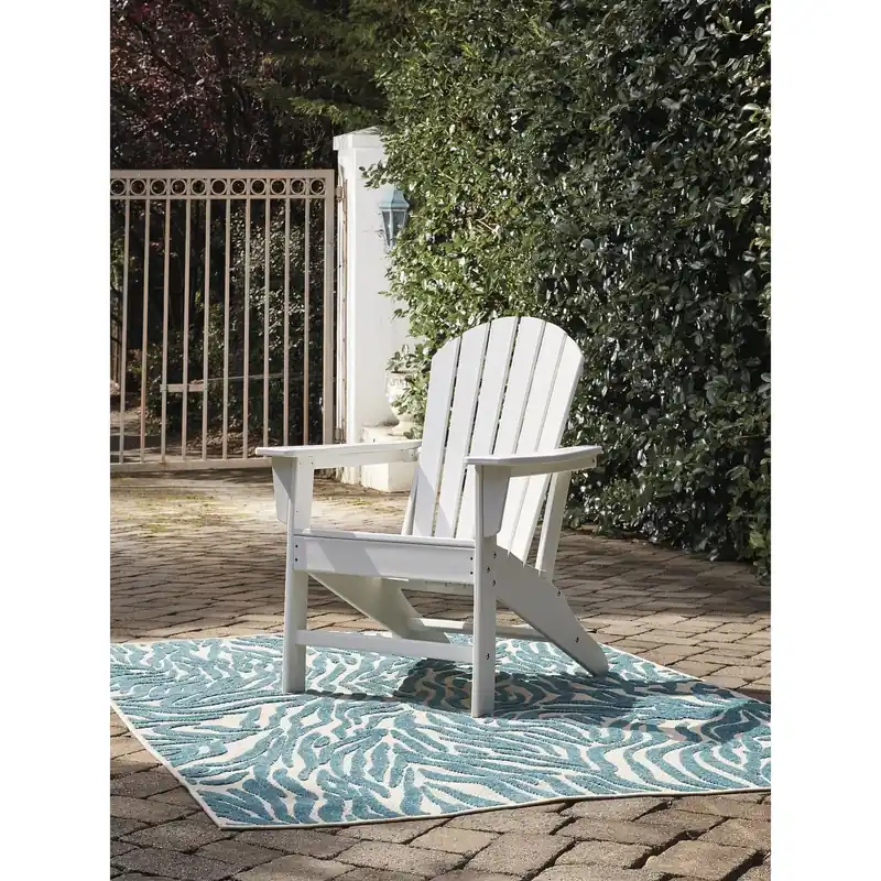Sundown Treasure White Hdpe Frame Adirondack Armchair