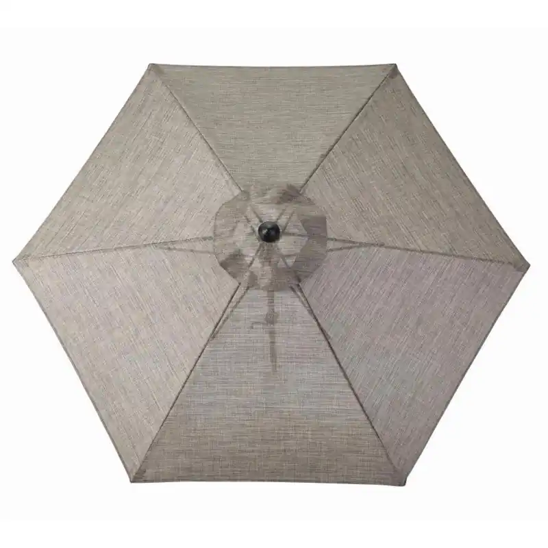 Ainsley 9 Ft Tiltable Brown Patio Umbrella With Steel Pole