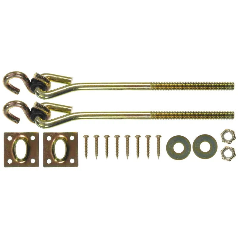 Ace Small Zinc-Plated Gold Steel 7.75 In. L Swing Hook Kit 225 Lb. 2 Pk
