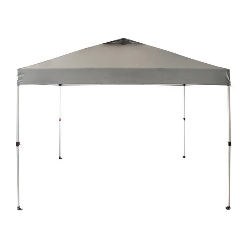 Crown Shade One Touch Regal 100 Steel‑Frame Canopy – Dark Gray 150D Polyester, 9‑ft Square, No‑Assembly