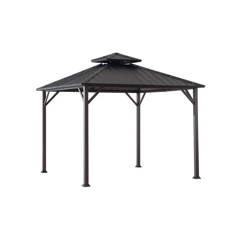 Steel Hardtop Gazebo 10 Ft. H X 10 Ft. W - Durable Outdoor Canopy