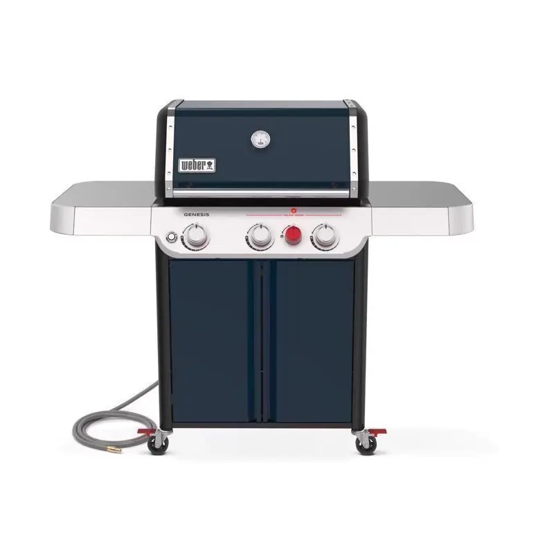 Genesis Sa-e-325 3 Burner Natural Gas Grill In Indigo With Stainless Steel Grates