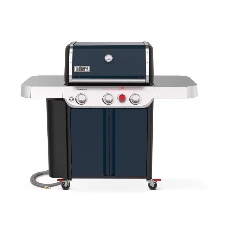 Genesis Sa-e-330 3 Burner Natural Gas Grill In Indigo With Stainless Steel Grates
