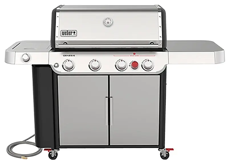 Genesis S-435 4-Burner Natural Gas Grill, 48,000 BTU + Side & Sear Burners, Stainless Steel