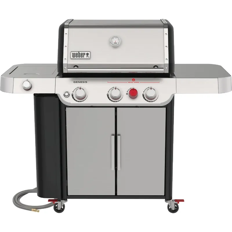 NEW! Genesis S-335 3-Burner Natural Gas Grill, 39,000 BTU + Sear & Side Burners, Stainless Steel