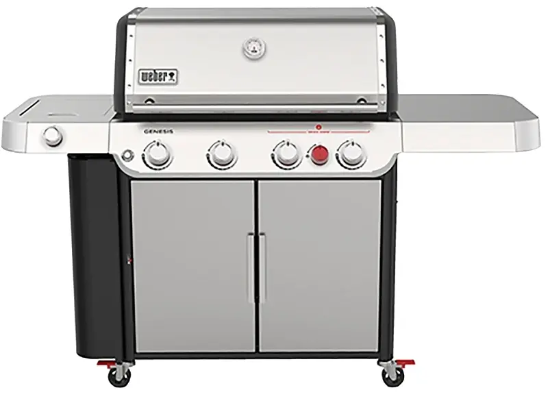 Genesis S-435 4-Burner LP Gas Grill, 48,000 BTU + Side & Sear Burners, Stainless Steel
