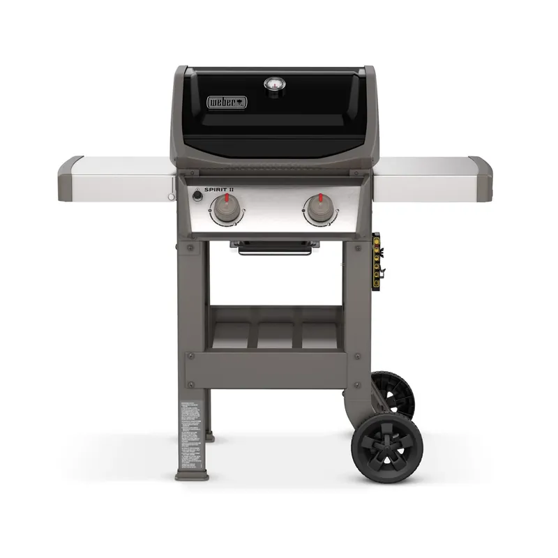 Spirit II E-210 2-Burner LP Gas Grill, 26,500 BTU, Black