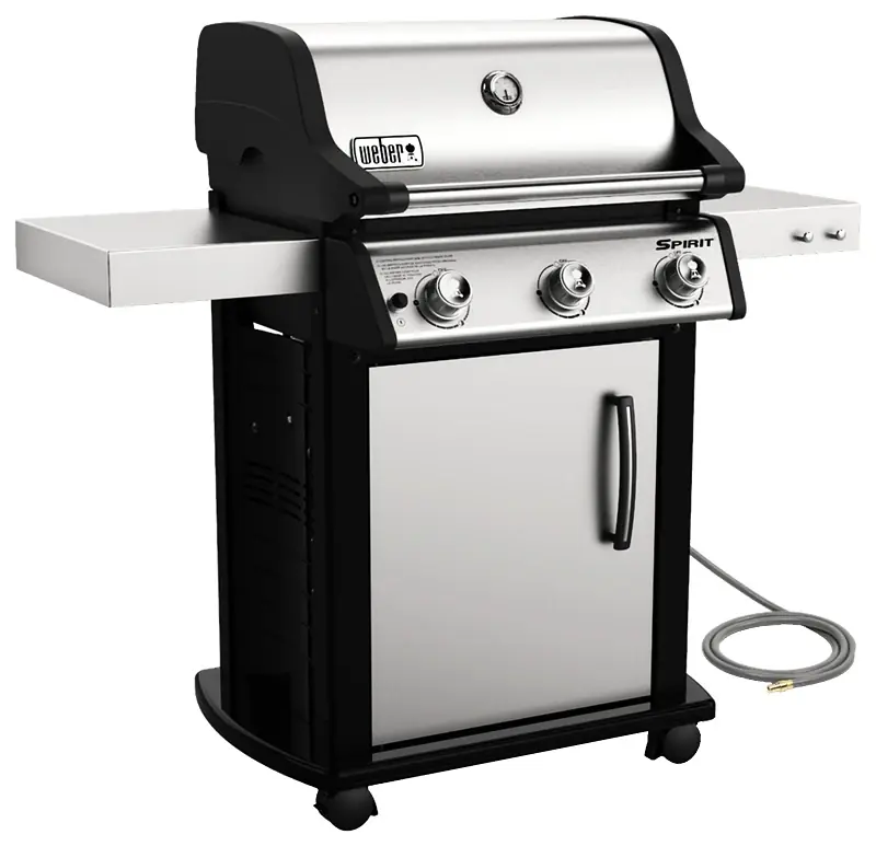 Spirit S-315 Natural Gas Grill, 3 Burners, 32,000 BTU, Stainless Steel