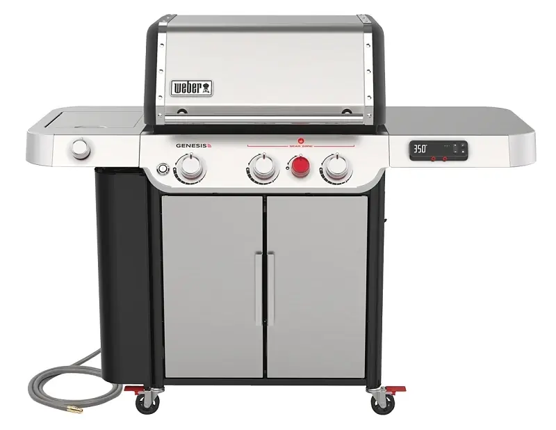 Genesis SX-335 Smart Tech 3-Burner Natural Gas Grill, 39,000 BTU + Side & Sear Burners, Stainless Steel