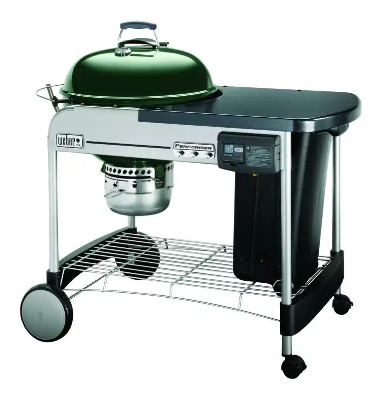 Performer Deluxe 22 In. Charcoal Grill Green With Built-in Thermometer