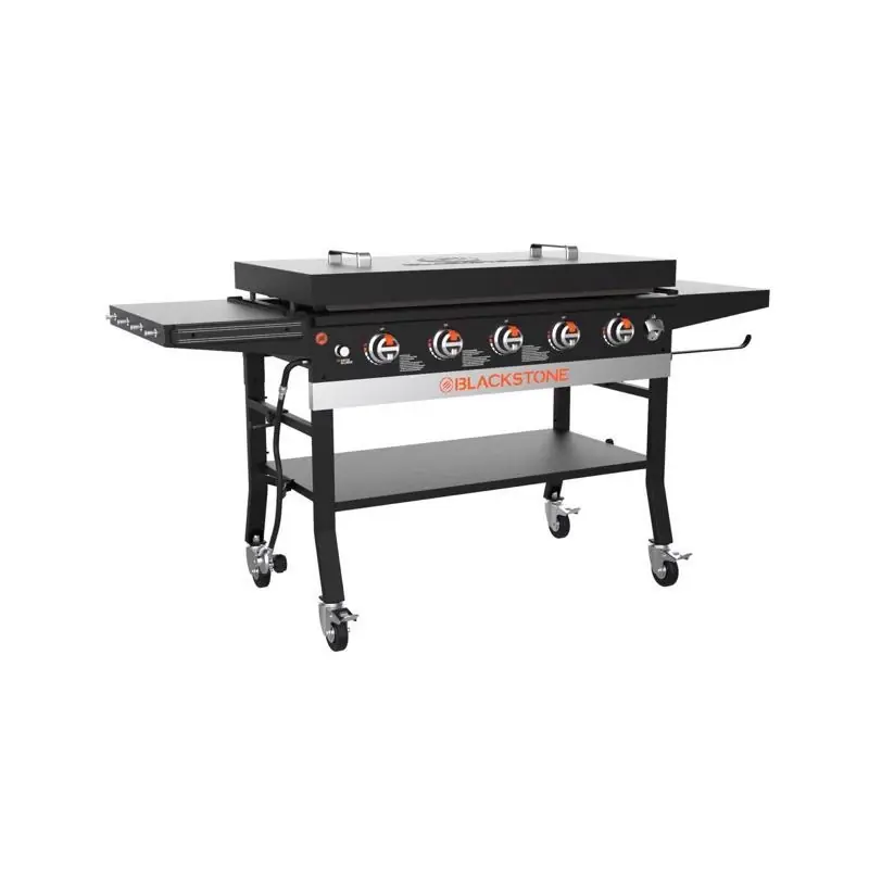 Blackstone 1568 5 Burner Liquid Propane Griddle Cooking Station, Black, 44 Inch