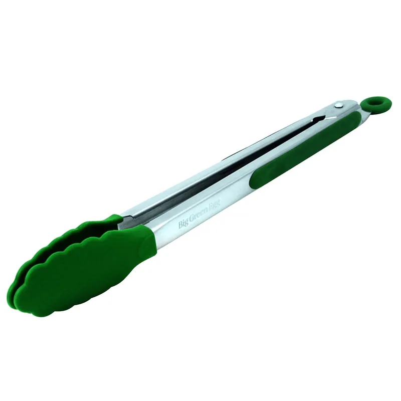 12 Inch Silicone Tipped Stainless Steel Grill Tongs