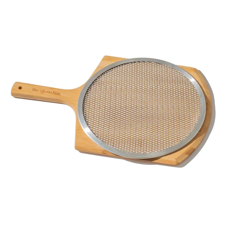 Bamboo Pizza Peel With Aluminum Screen For Grilling And Baking