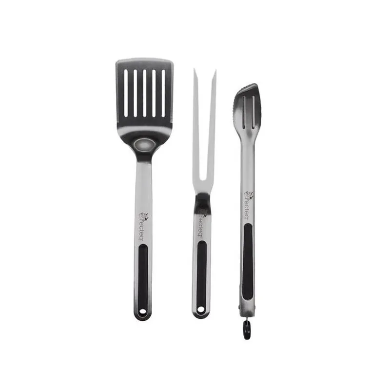 Recteq Stainless Steel 3‑Piece Grilling Utensil Set – Premium BBQ Tool Bundle