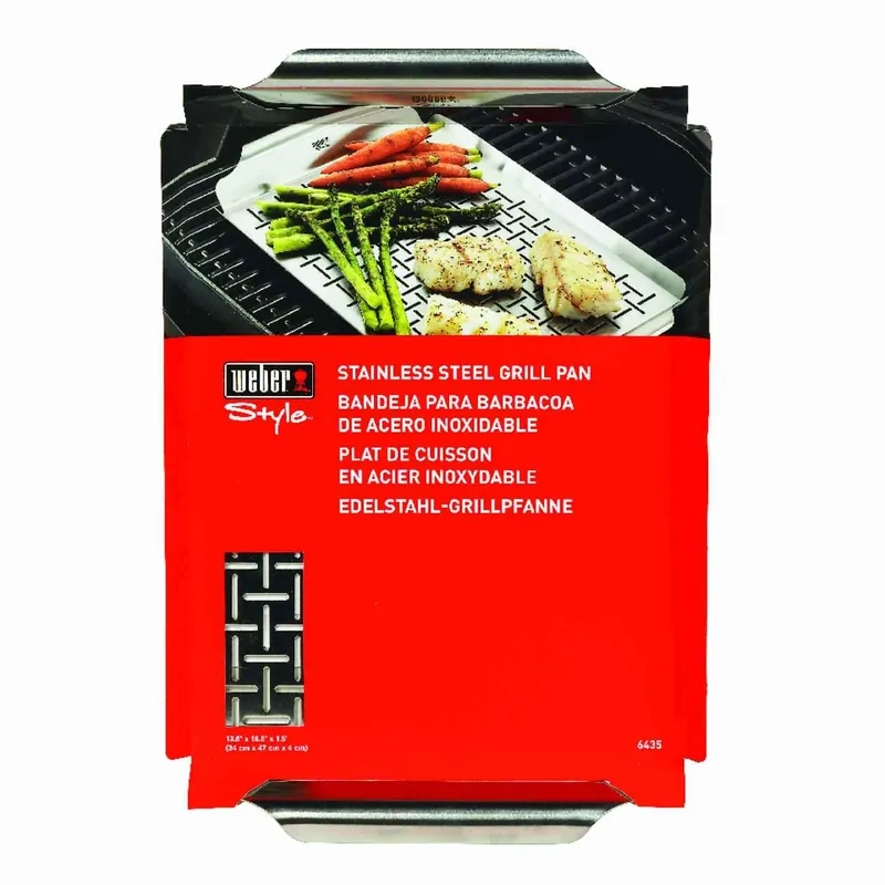 Weber Stainless Steel Grilling Pan 17.4 In. L X 11.8 In. W 1 Pk