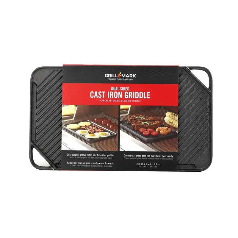 Grill Mark Cast Iron Griddle 16.75 In. L X 9.5 In. W 1 Pk