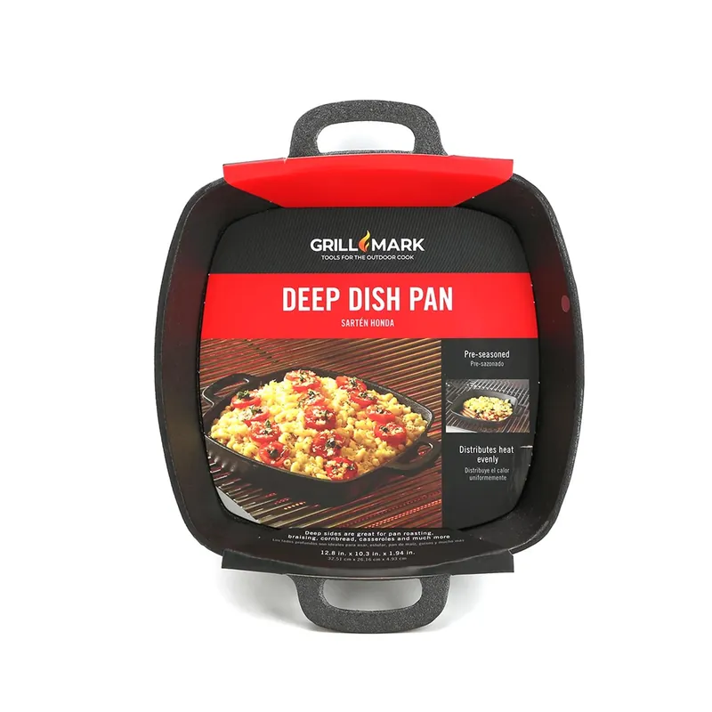 Grill Mark Cast Iron Deep Dish Pan 12.8 In. L X 10.3 In. W 1 Pk