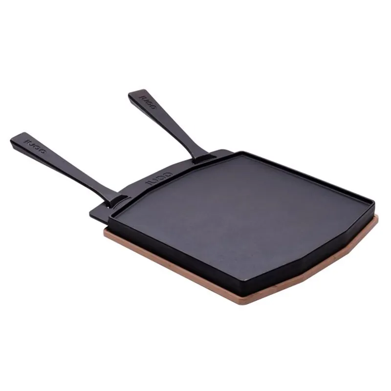8067127 Cast Iron Grizzler Pan, Black