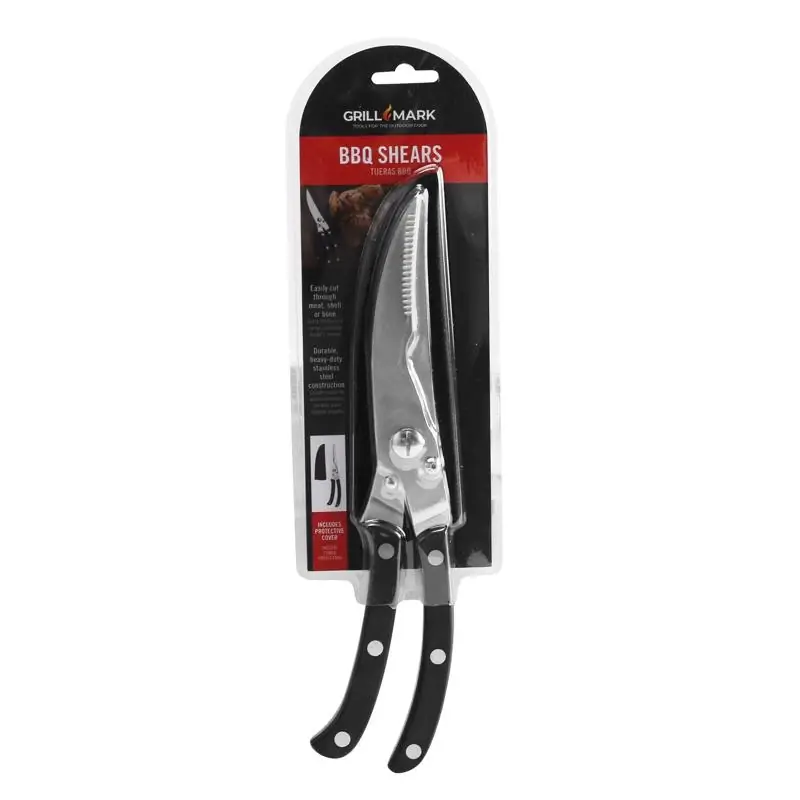 Grill Mark Stainless Steel Meat Shears With Black/silver Handles