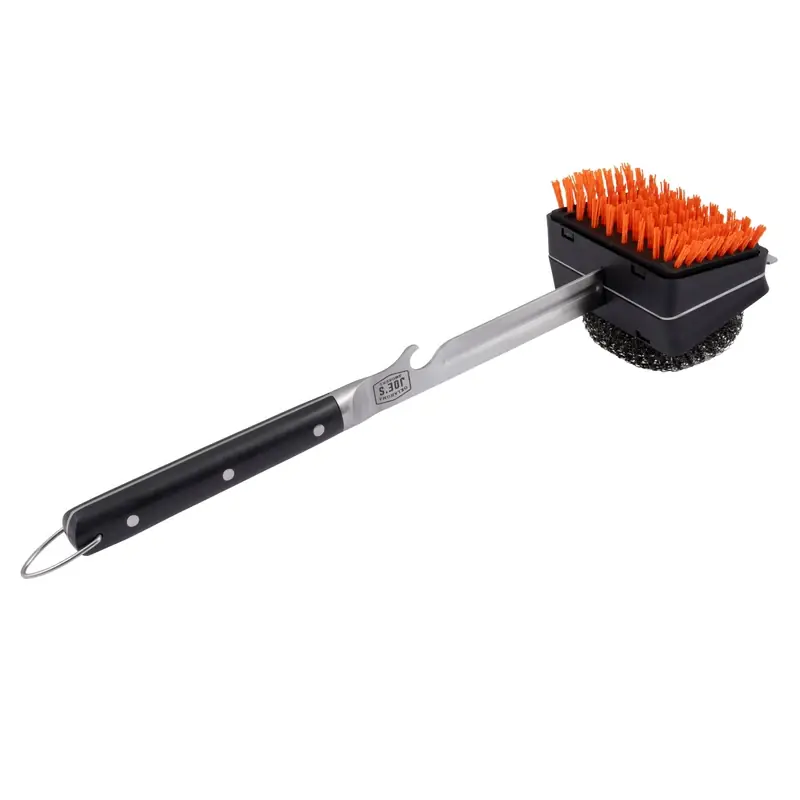 Oklahoma Joe‘s Blacksmith Grill Brush With Scraper 3.75 In. H X 4.75 In. L X 3.75 In. W 1 Pk